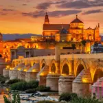 Vista al atardecer de Córdoba